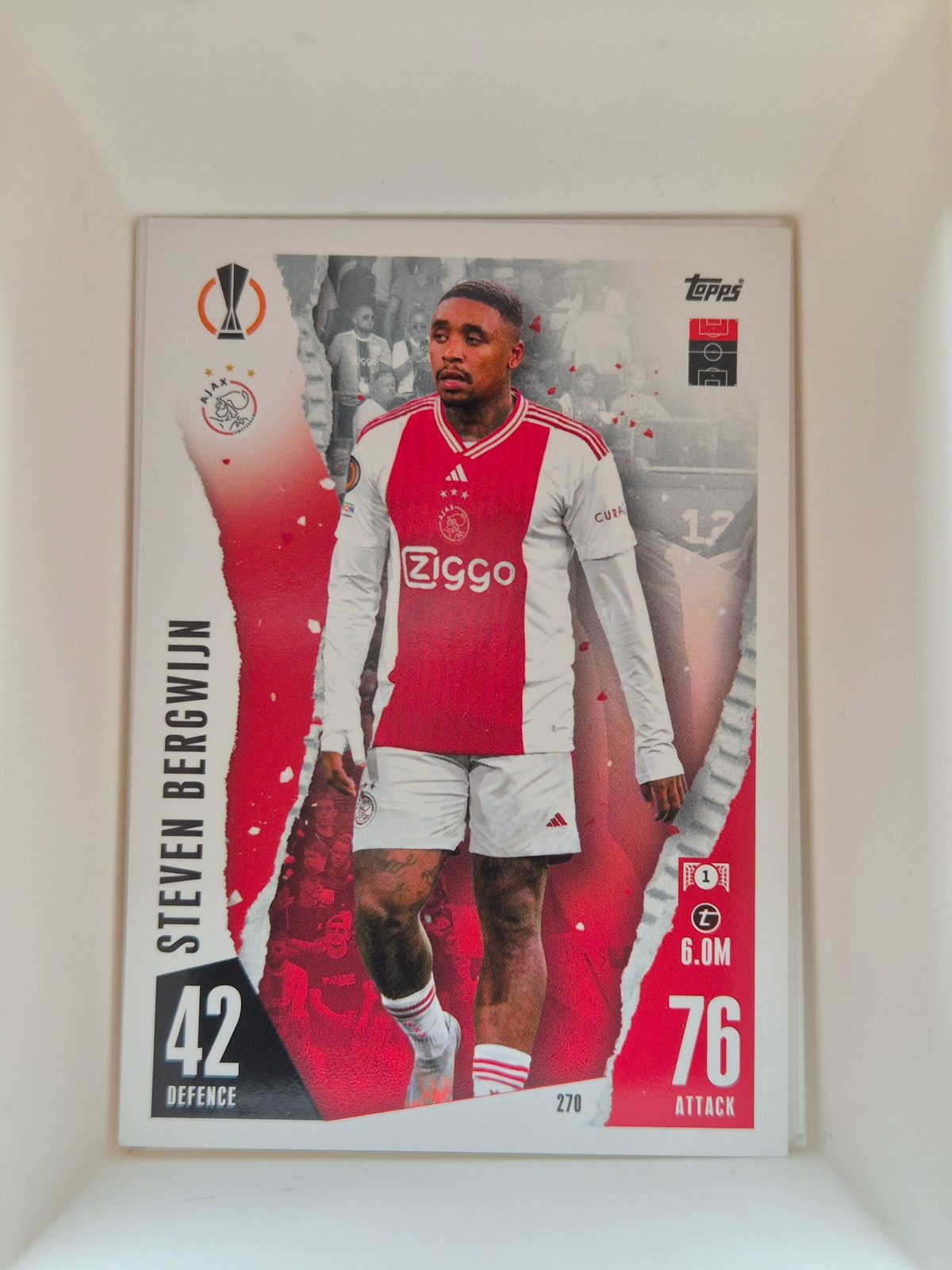 Steven Bergwijn – Ajax – Topps Match Attax UEFA Europa League #270 Base