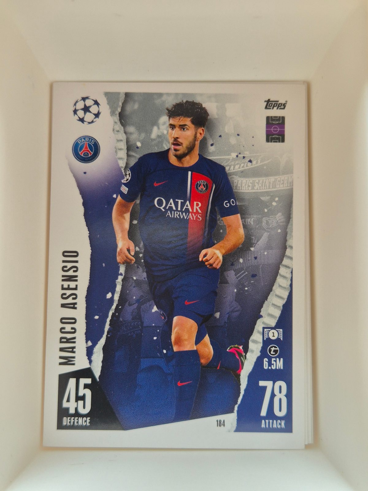 Marco Asensio – Paris Saint-Germain – Topps Match Attax UCL #184
