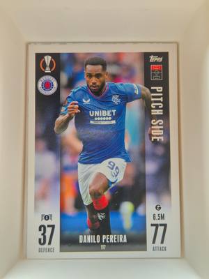 Danilo Pereira – Rangers FC – UEFA Europa League Pitch Side 2023/24 #117 – Rangers – UEFA Europa League gyűjtői kártya