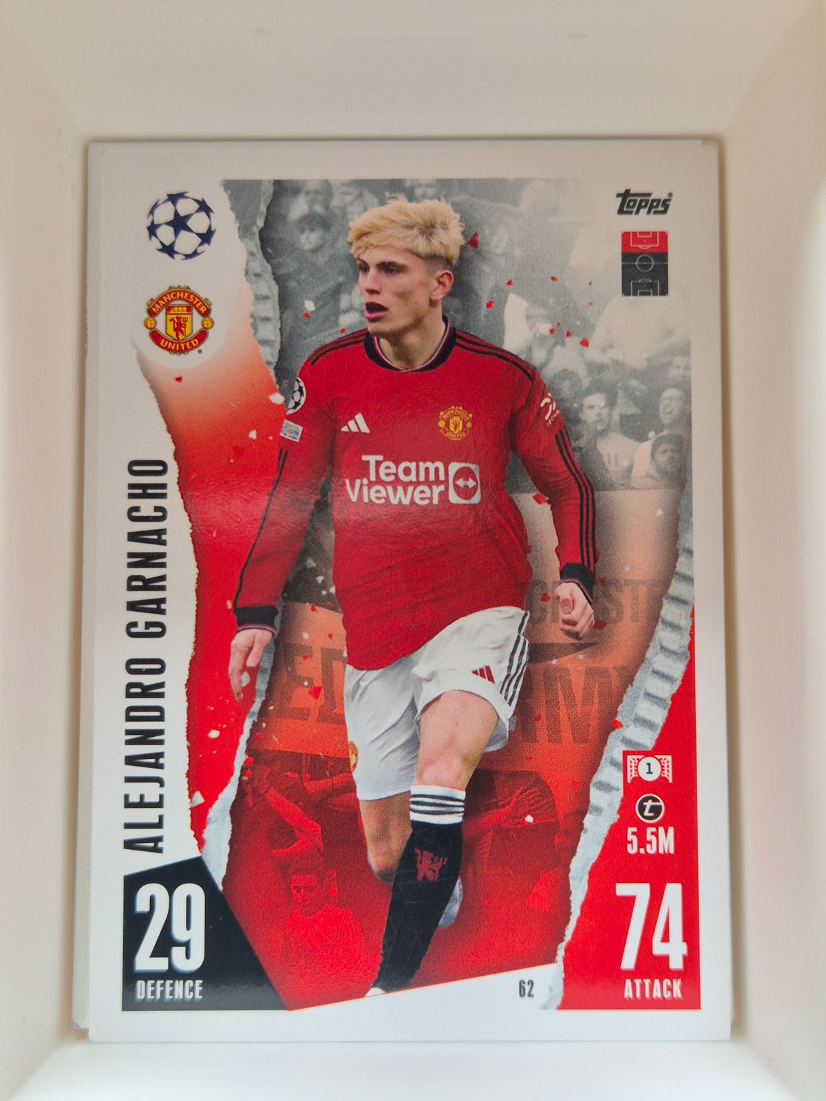 Alejandro Garnacho – Manchester United – Topps Match Attax UCL 2023/24 #62 Base