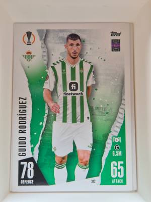 Guido Rodríguez – Real Betis – Topps UEFA Europa League #312 – Real Betis gyűjtői kártya