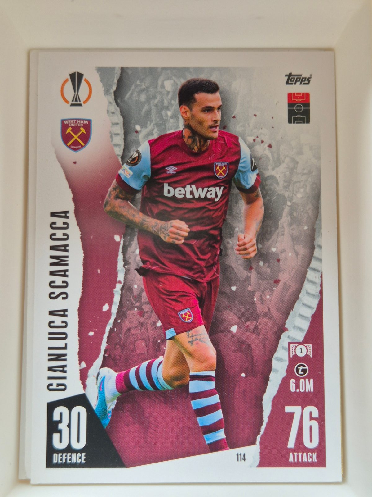 Gianluca Scamacca – West Ham United – Topps Match Attax UEFA Europa League 2022/23 #114