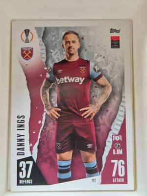 Danny Ings – West Ham United – Topps Match Attax UEFA Europa League 2023/24 #117 Base – West Ham United – Match Attax – 2023/24 gyűjtői kártya