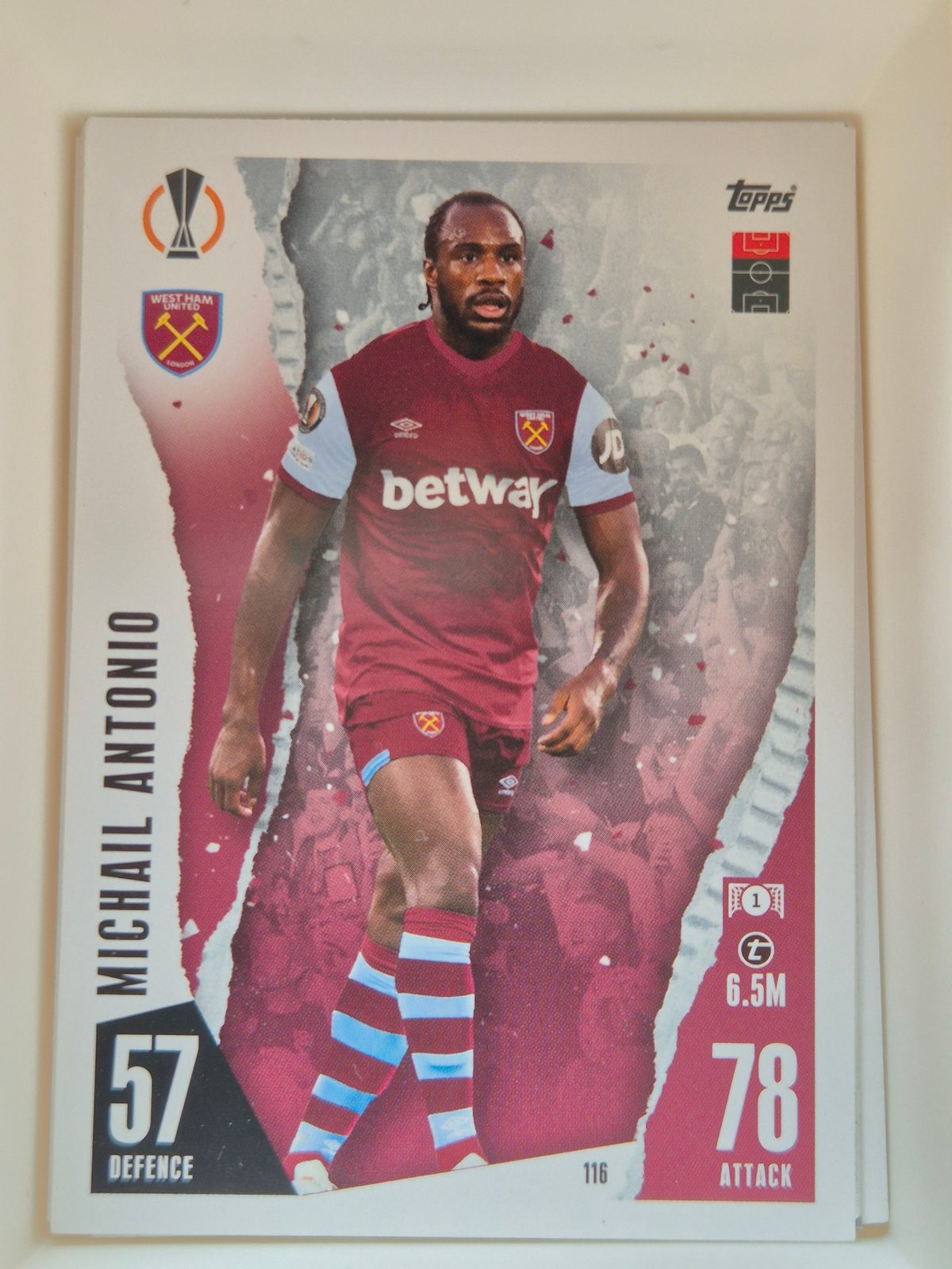 Michail Antonio – West Ham United – Topps Match Attax UEFA Europa League 2023/24 #116