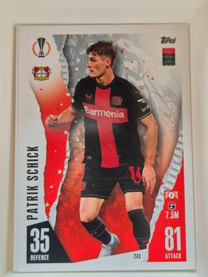 Patrik Schick – Bayer Leverkusen – Topps Match Attax UEFA Europa League 2023/24 #243 – Bayer Leverkusen – Match Attax – 2023/24 gyűjtői kártya