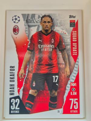 Noah Okafor – AC Milan – Topps Match Attax UEFA Champions League Squad Update #35 – AC Milan – Match Attax gyűjtői kártya