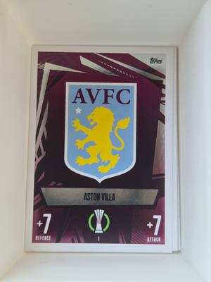 Aston Villa – Topps Match Attax UEFA Europa League Team Card – Aston Villa – Match Attax gyűjtői kártya