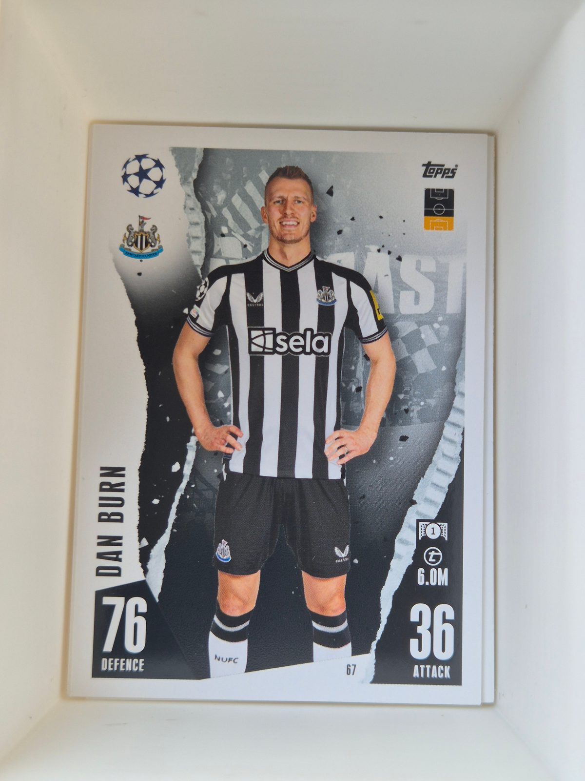 Dan Burn – Newcastle United – Topps Match Attax UEFA Champions League #67 Base