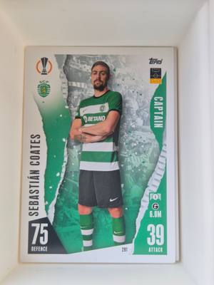 Sebastián Coates – Sporting CP – Topps Match Attax UEFA Europa League 2023/24 #291 – Sporting CP – Match Attax gyűjtői kártya