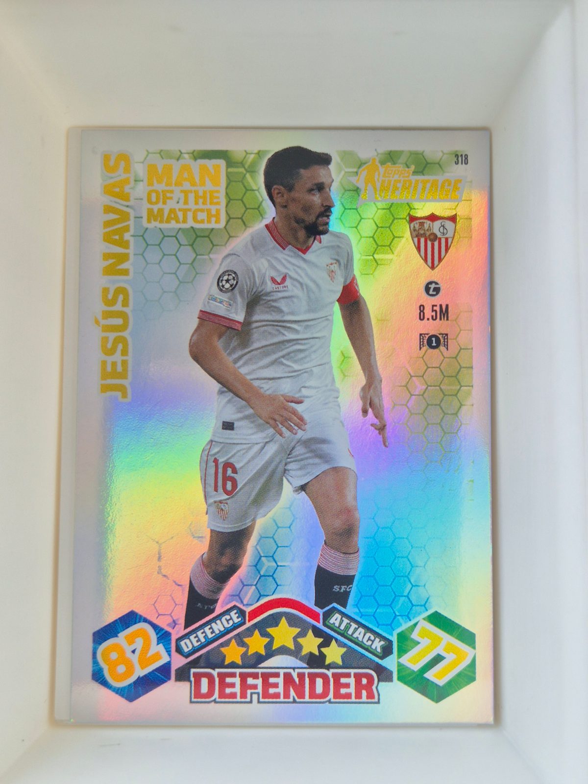 Jesús Navas - Sevilla FC - Topps Heritage 2023/24 Man of the Match #318