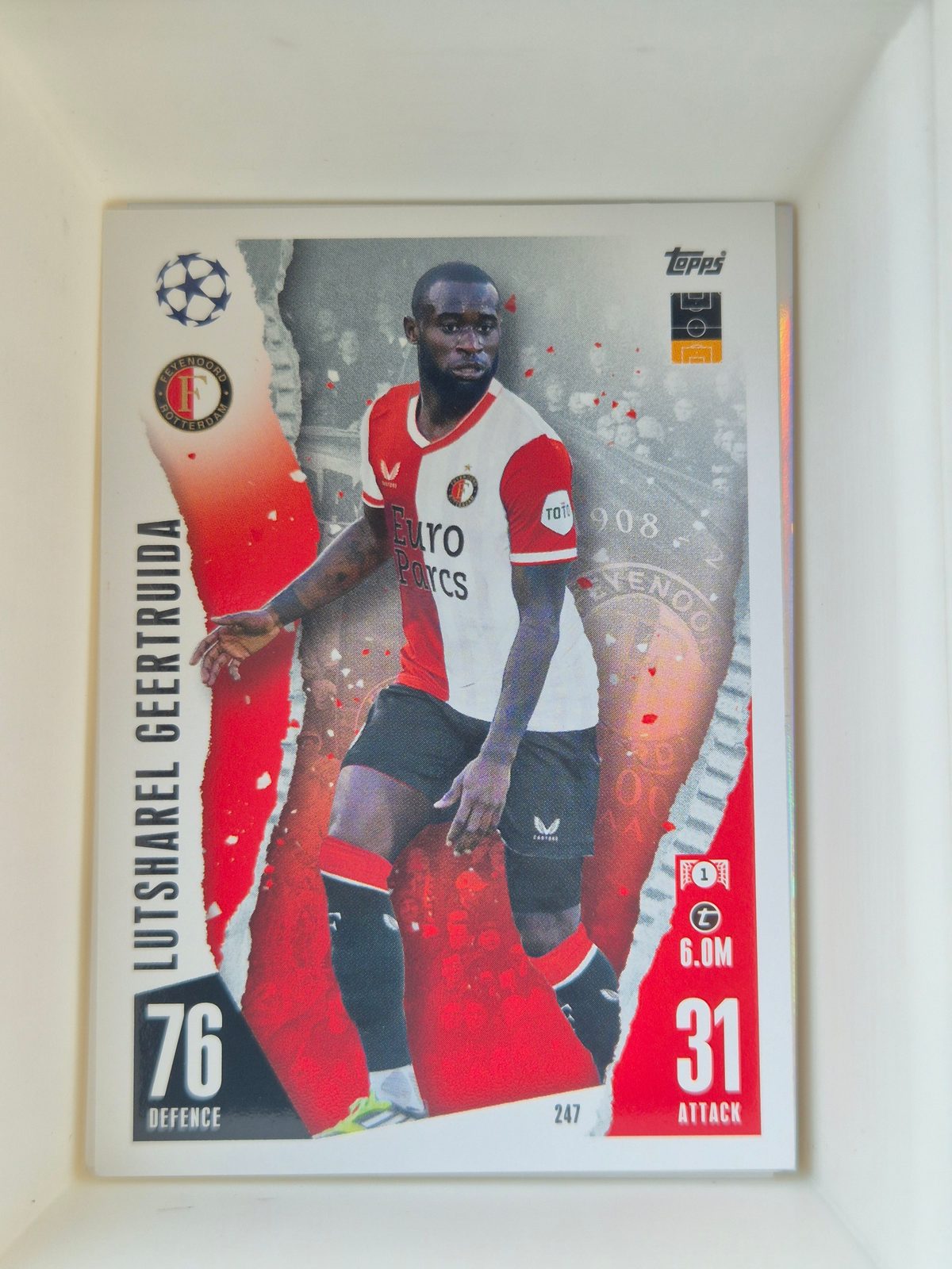 Lutsharel Geertruida – Feyenoord Rotterdam – Topps Match Attax UEFA Champions League #247 Base