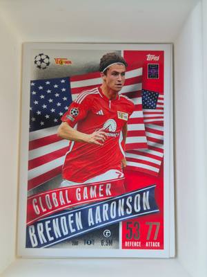 Brenden Aaronson – 1. FC Union Berlin – Topps Match Attax UCL 2023/24 Global Gamer #206 – Union Berlin – Global Gamer – 2023/24 gyűjtői kártya