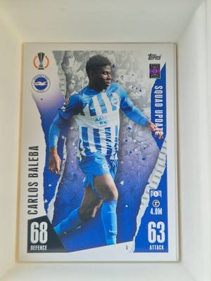 Carlos Baleba – Brighton & Hove Albion – Topps Match Attax Squad Update 2023/24 #5 Base – Brighton & Hove Albion – Match Attax – 2023/24 gyűjtői kártya