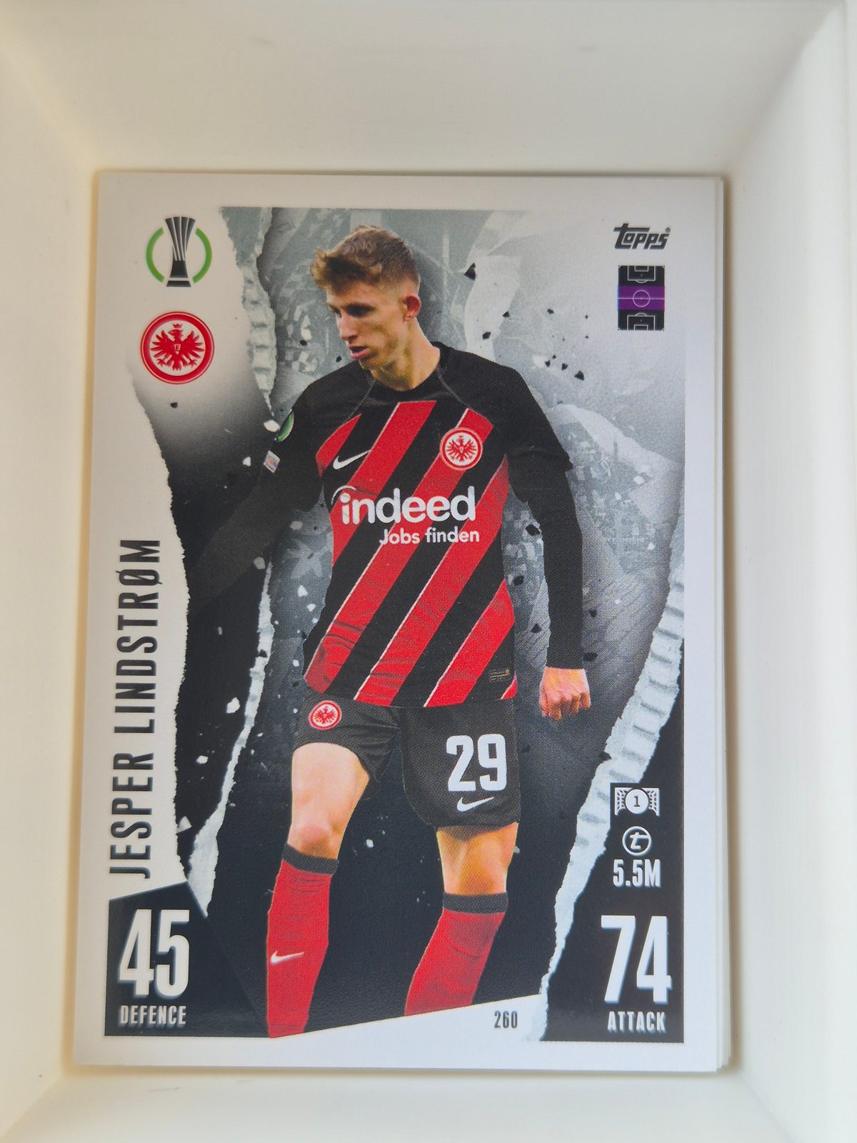 Jesper Lindstrøm – Eintracht Frankfurt – Topps Match Attax UEFA Europa League 2021/22 #260 Base