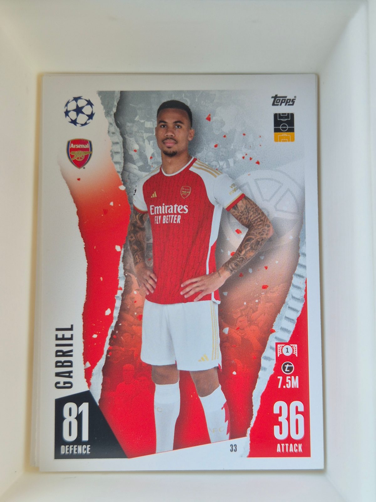 Gabriel – Arsenal – Topps Match Attax UEFA Champions League #33