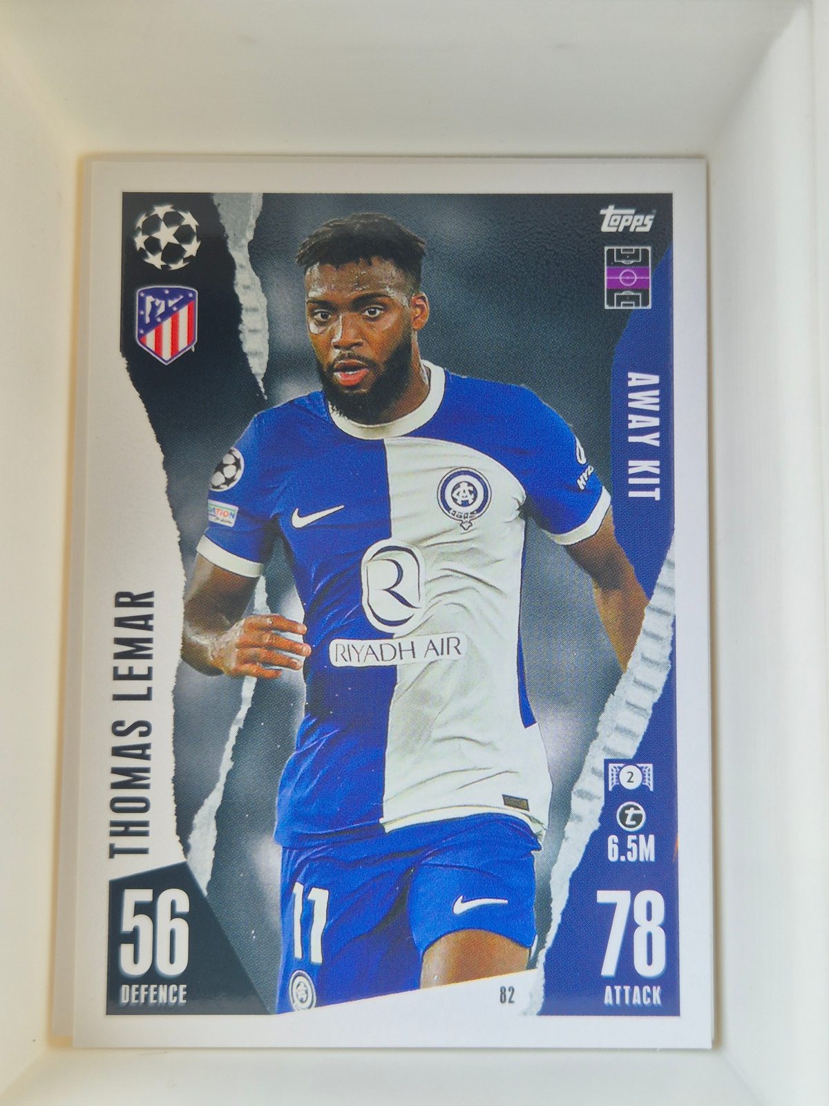 Thomas Lemar – Atlético Madrid – Topps Match Attax UEFA Champions League #82 Away Kit