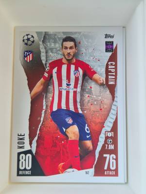 Koke – Atlético Madrid – Topps Match Attax UEFA Champions League 2023/24 #162 – Atlético Madrid – Match Attax – 2023/24 gyűjtői kártya
