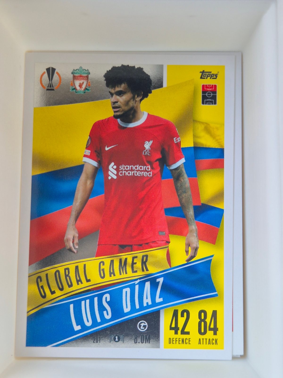 Luis Díaz – Liverpool – Topps Match Attax UEFA Europa League Global Gamer #201