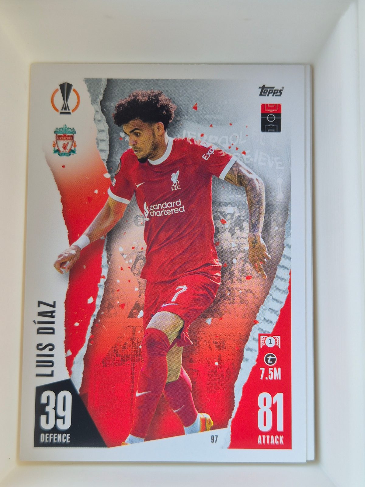 Luis Díaz – Liverpool – Topps Match Attax UEFA Europa League #97