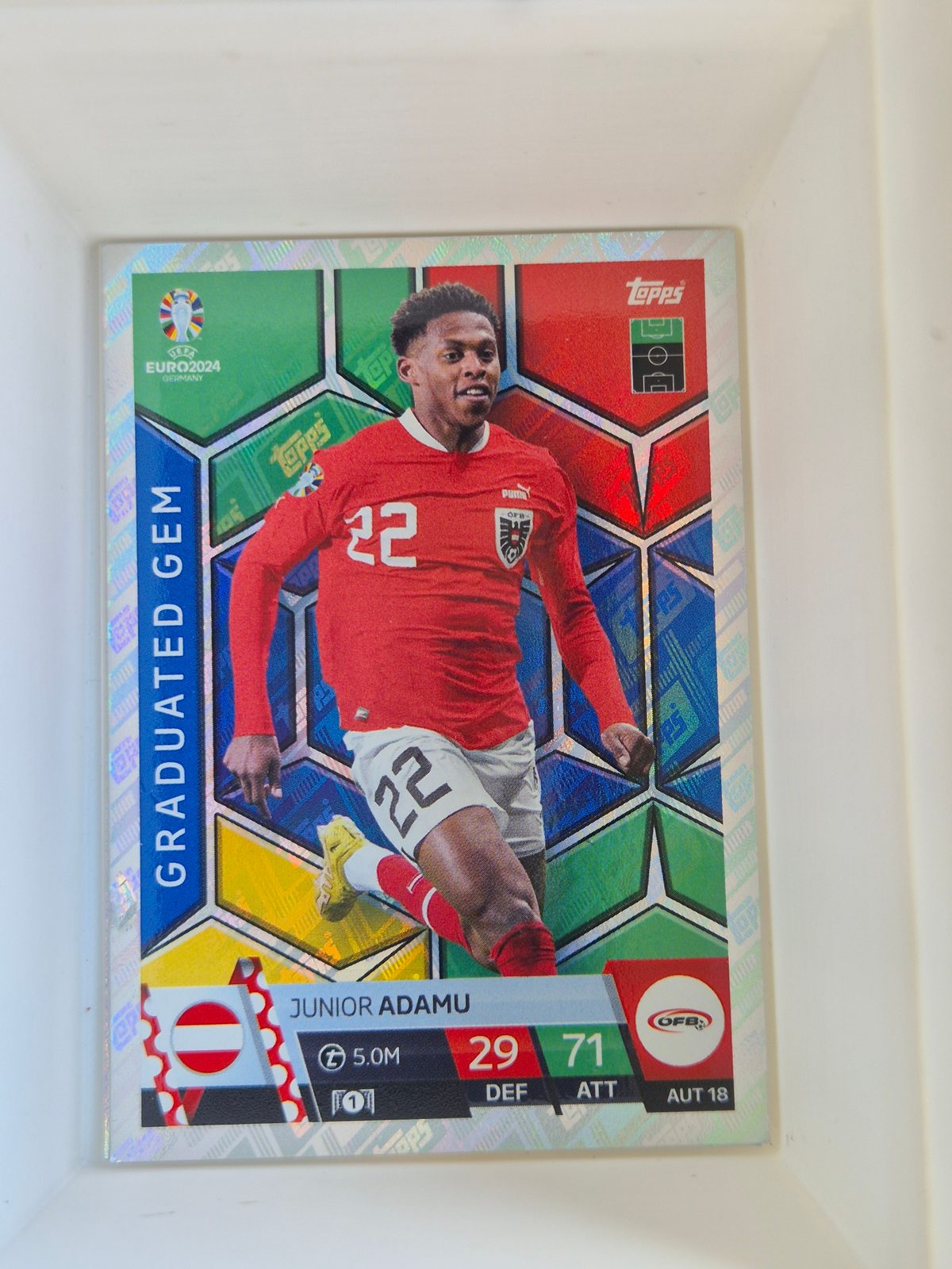 Junior Adamu – Austria – Topps Match Attax UEFA Euro 2024 Graduated Gem