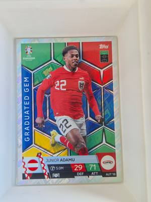 Junior Adamu – Austria – Topps Match Attax UEFA Euro 2024 Graduated Gem – Osztrák válogatott – Match Attax – 2024 gyűjtői kártya