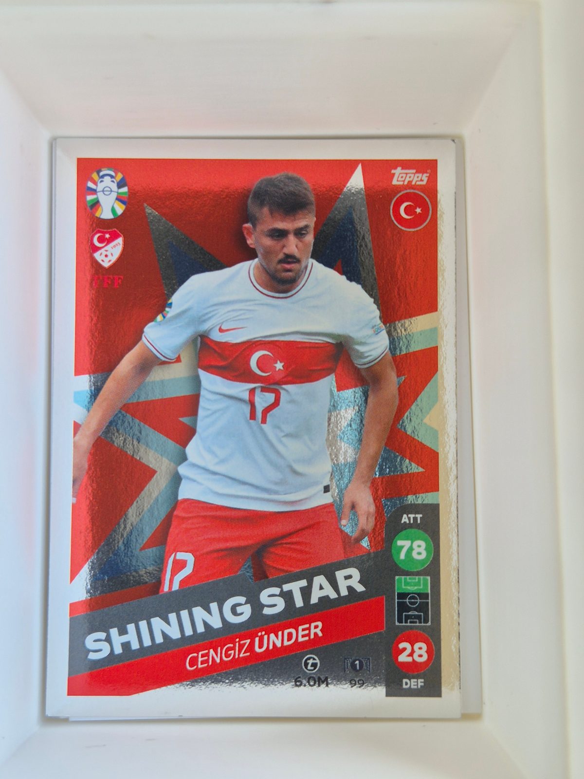 Cengiz Ünder – Törökország – Topps UEFA Euro 2024 Match Attax #28 Shining Star Foil