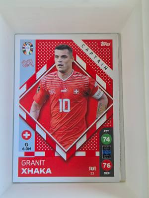 Granit Xhaka – Svájc – Topps UEFA EURO 2024 #23 – Svájci válogatott – UEFA EURO – 2024 gyűjtői kártya