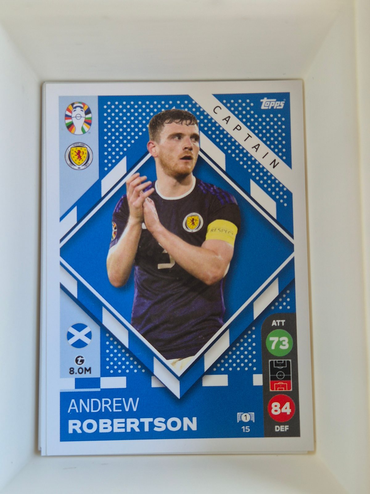 Andrew Robertson – Scotland – Topps UEFA Euro 2024 Match Attax Captain #15 Base