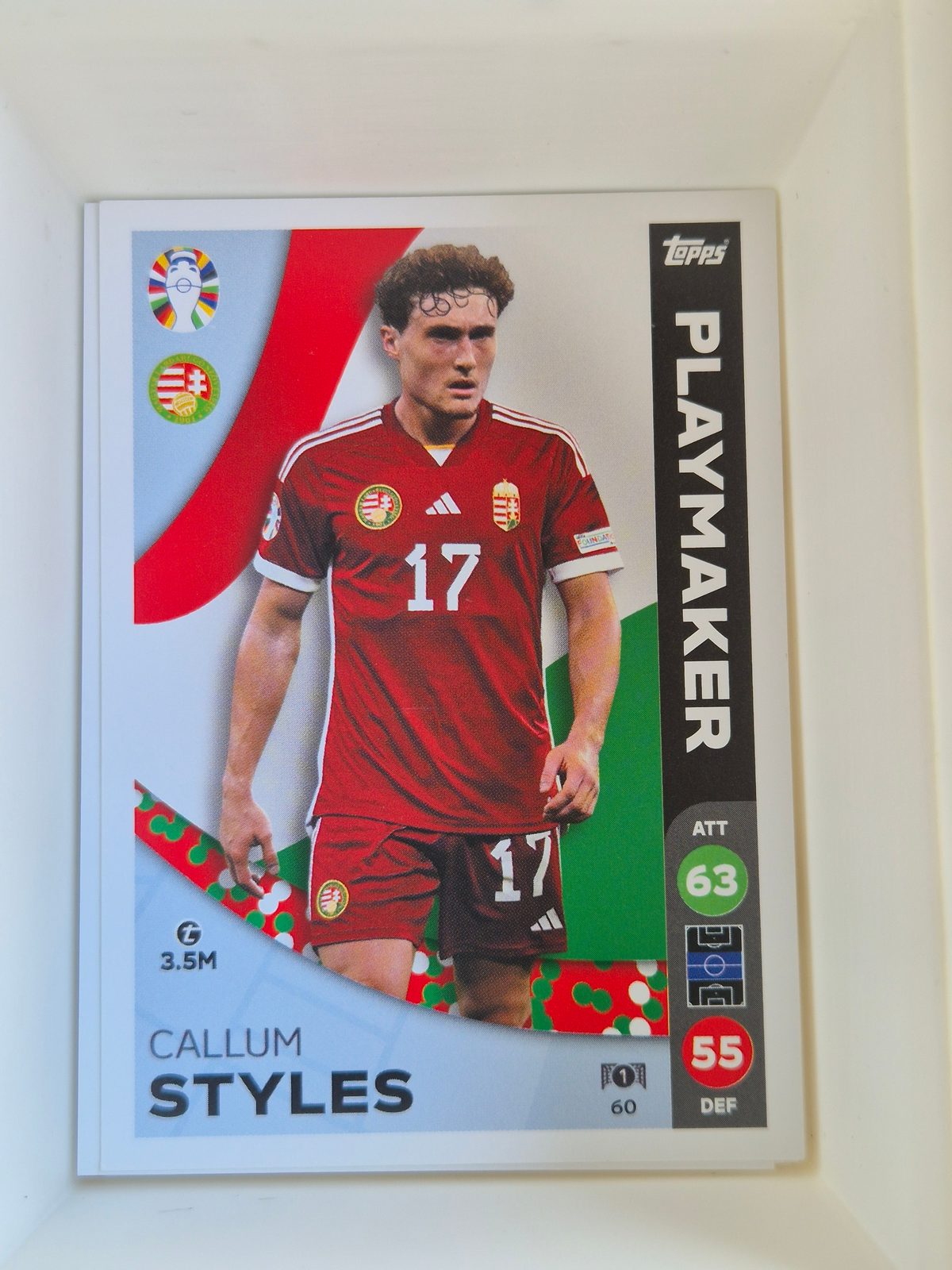 Callum Styles – Hungary – Topps UEFA Euro 2024 Playmaker Base