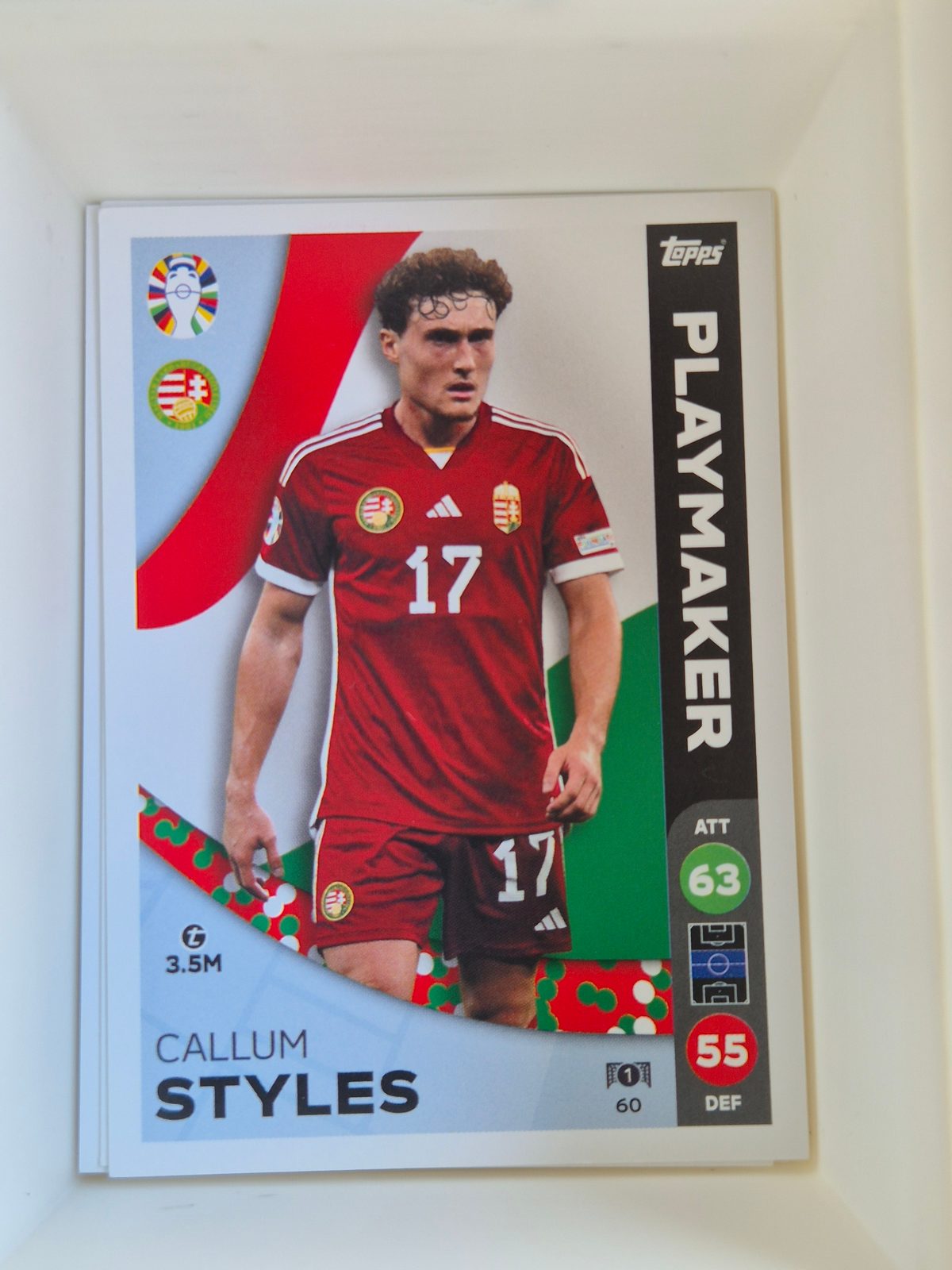 Callum Styles – Hungary – Topps UEFA Euro 2024 Playmaker #1 /60 Base