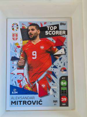 Aleksandar Mitrović – Szerbia – Topps Match Attax 2023/24 TOP SCORER #9 – Szerb válogatott – Match Attax – 2023/24 gyűjtői kártya