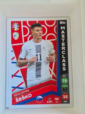 Benjamin Šeško – Szlovénia – Topps Masterclass UEFA Euro – Szlovén válogatott – Masterclass gyűjtői kártya
