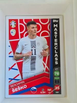 Benjamin Šeško – Slovenia – Topps Masterclass UEFA Euro 2024 – Szlovén válogatott – Masterclass – 2024 gyűjtői kártya