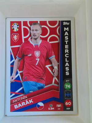 Antonín Barák – Czech Republic – Topps Masterclass – UEFA Nations League – Cseh válogatott gyűjtői kártya
