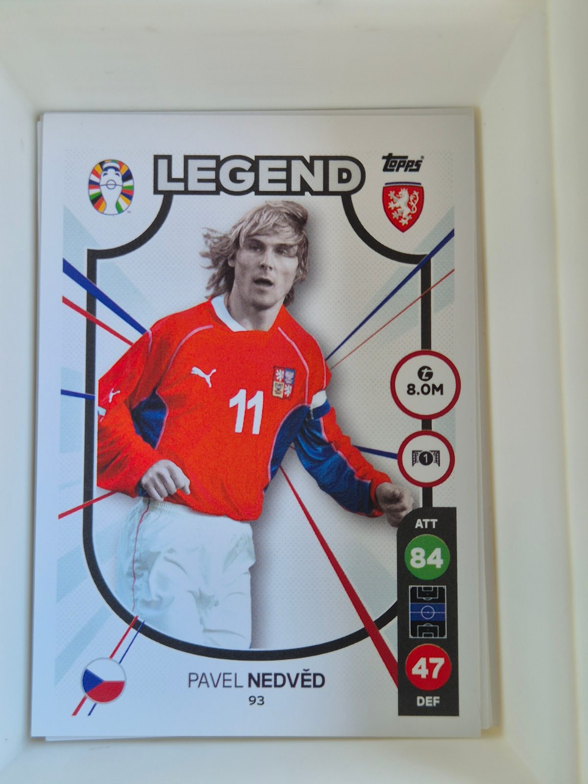 Pavel Nedvěd – Czech Republic – Topps UEFA Euro LEGEND #93 Base