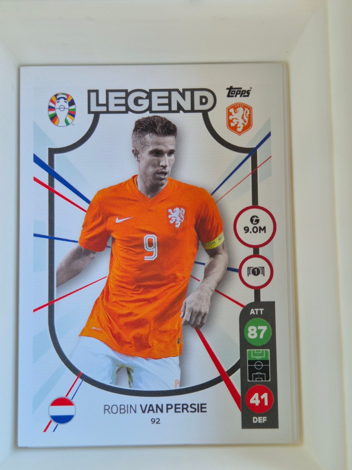 Robin van Persie – Netherlands – Topps LEGENDS UEFA Euro 92