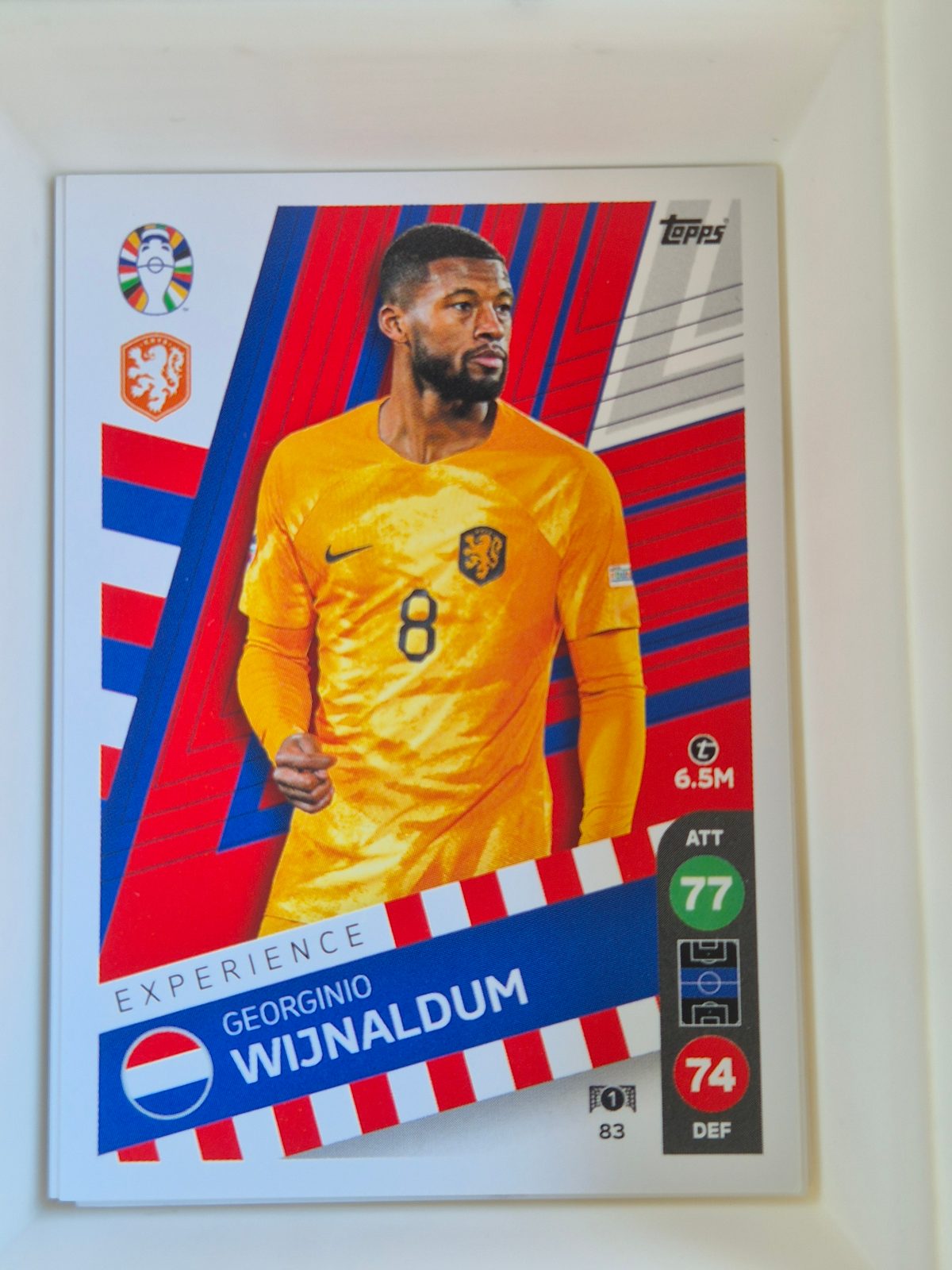 Georginio Wijnaldum – Netherlands – Topps UEFA EURO 2020 Official Sticker Collection #83