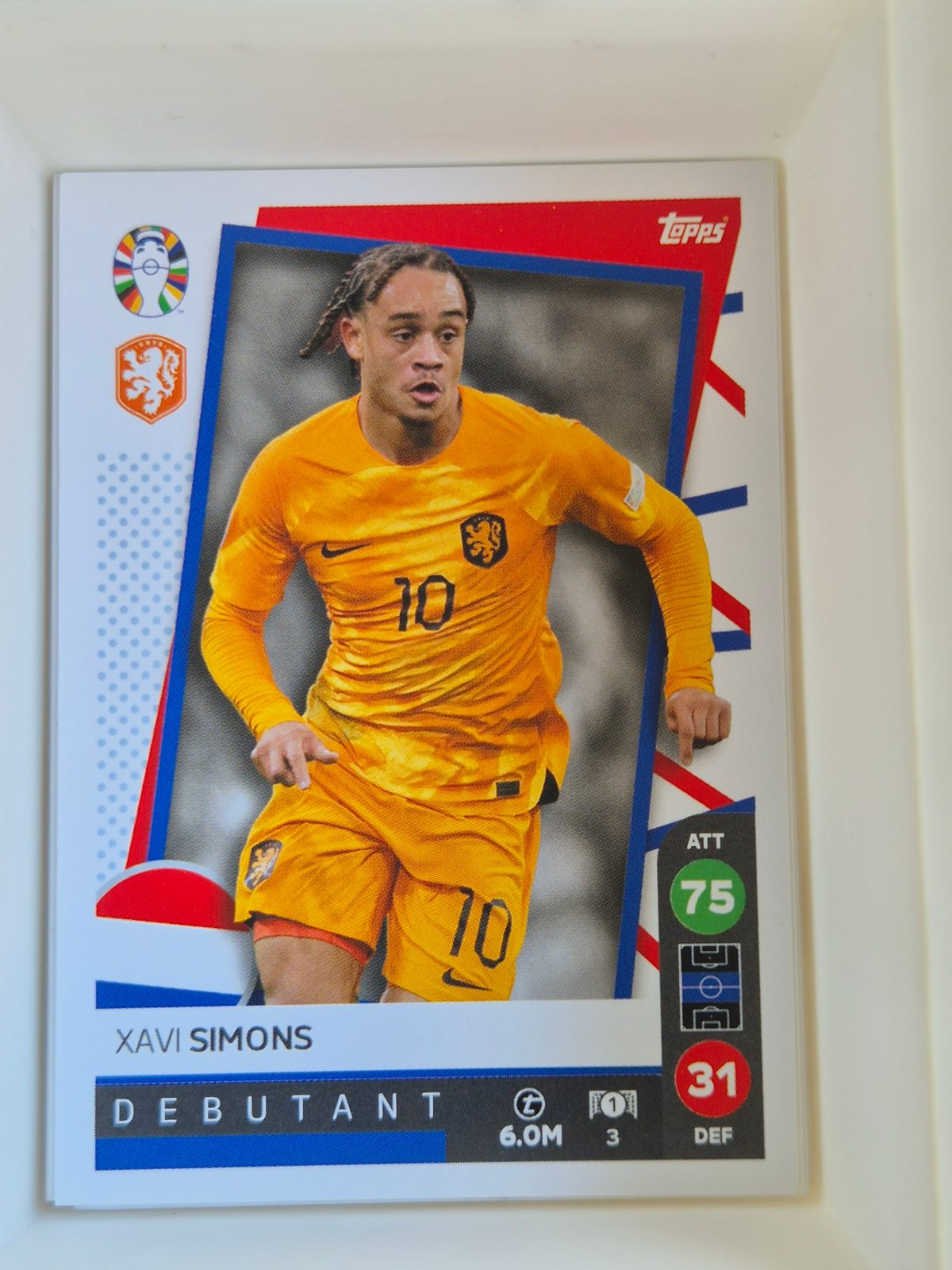 Xavi Simons – Netherlands – Topps UEFA EURO 2024 Sticker Collection #31