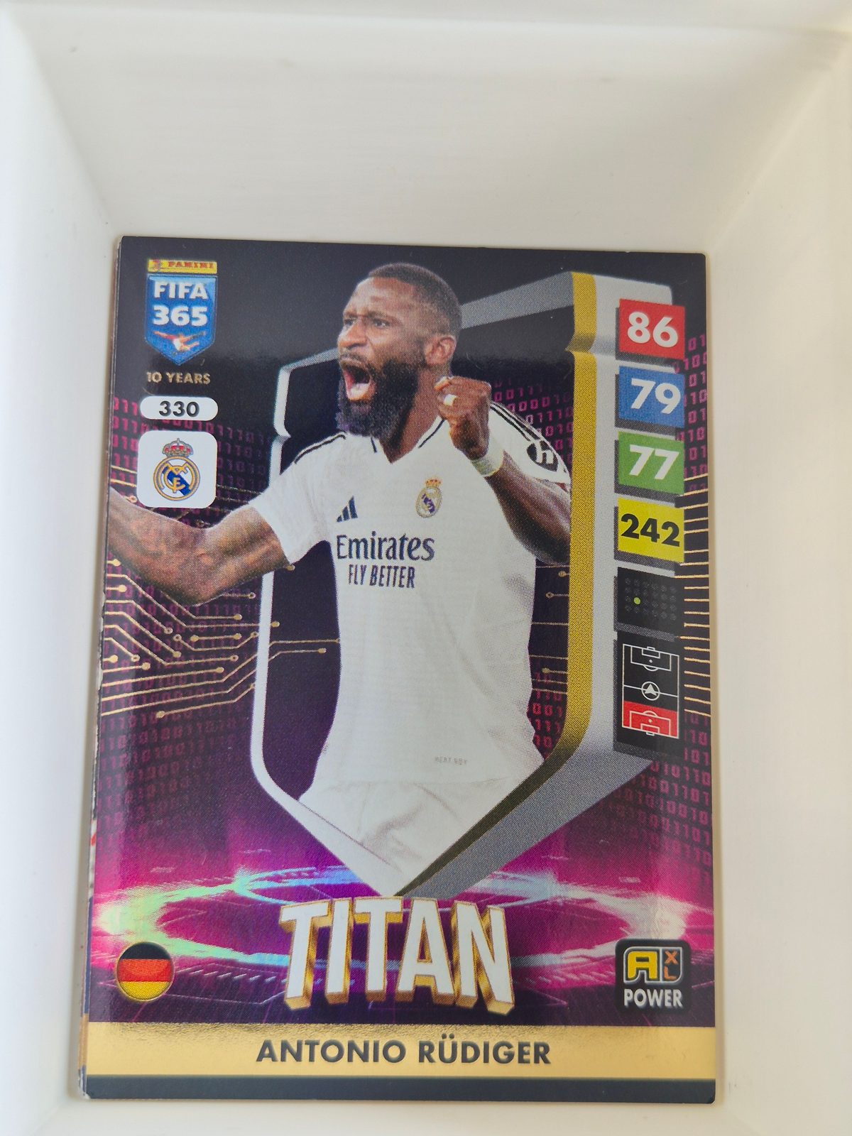 Antonio Rüdiger – Real Madrid – Panini FIFA 365 Adrenalyn XL Titan #330