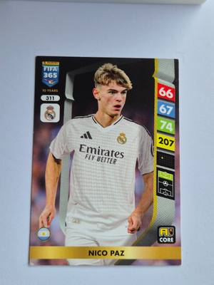 Nico Paz – Real Madrid – FIFA 365 Adrenalyn XL CORE 2023/24 #311 – Real Madrid – Adrenalyn XL gyűjtői kártya