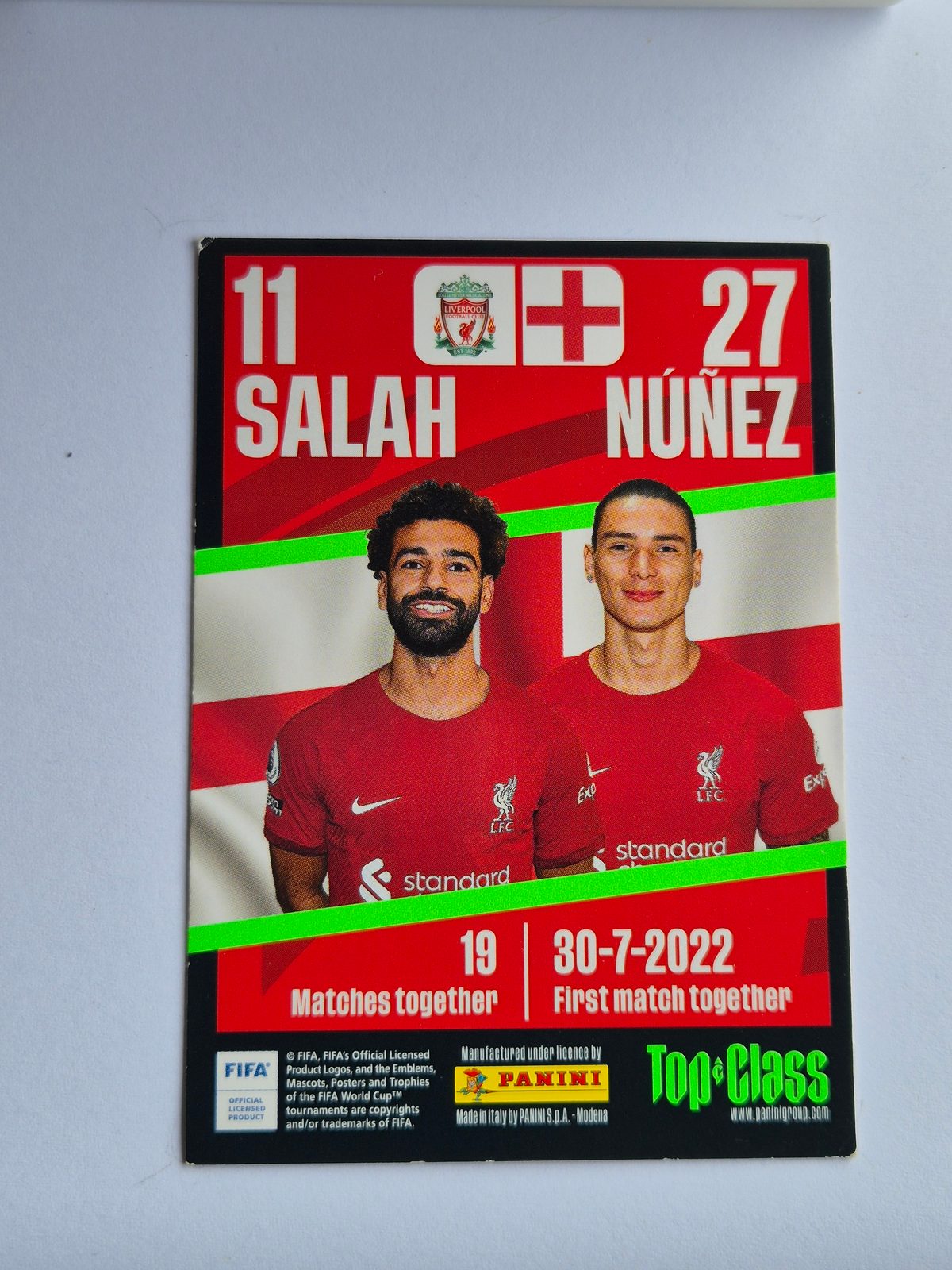 Mohamed Salah & Darwin Núñez – Liverpool – Panini Top Class 2022/23 #223 Synergy