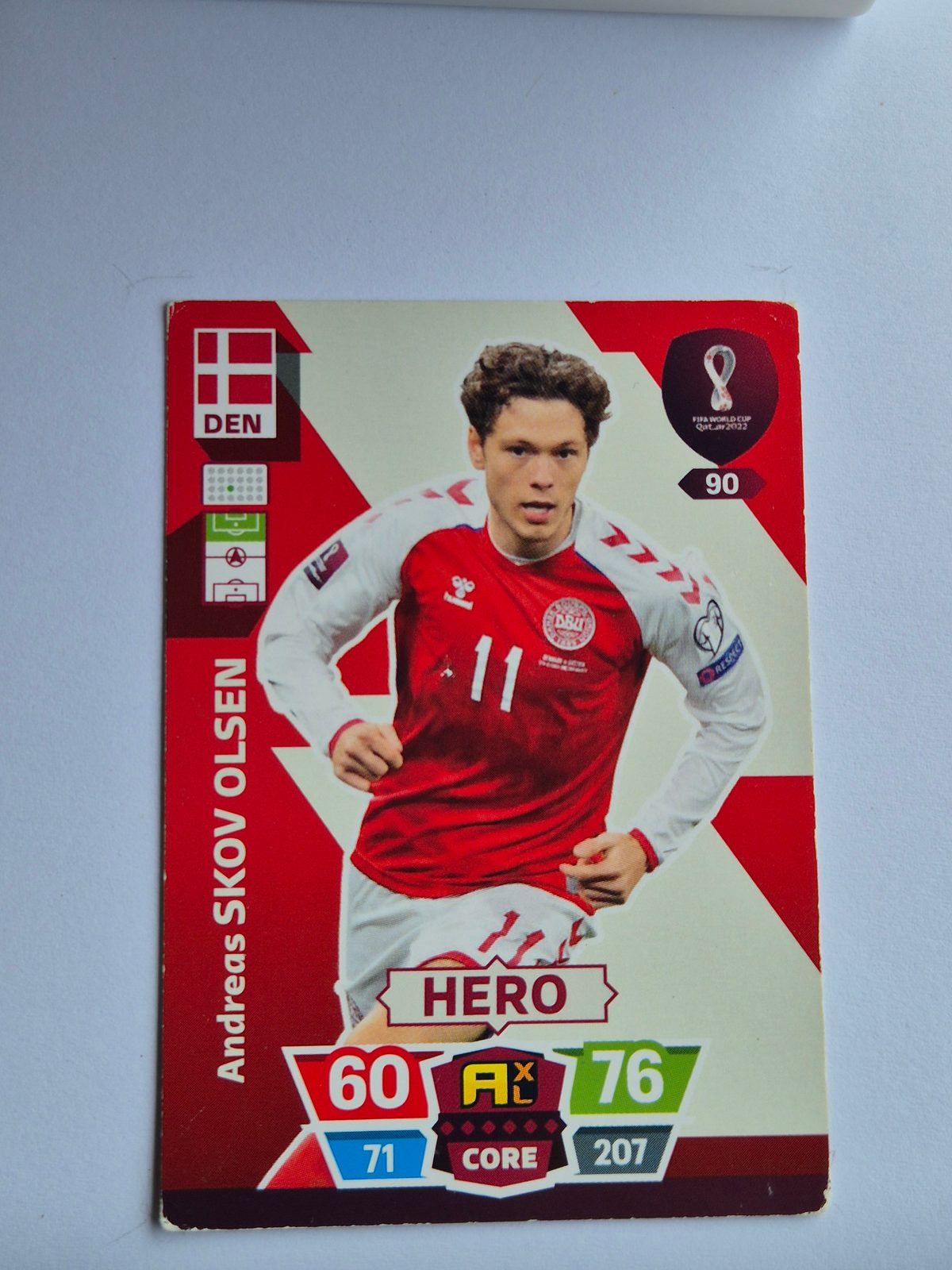 Andreas Skov Olsen – Denmark – Panini FIFA World Cup Qatar 2022 Adrenalyn XL #90 Hero