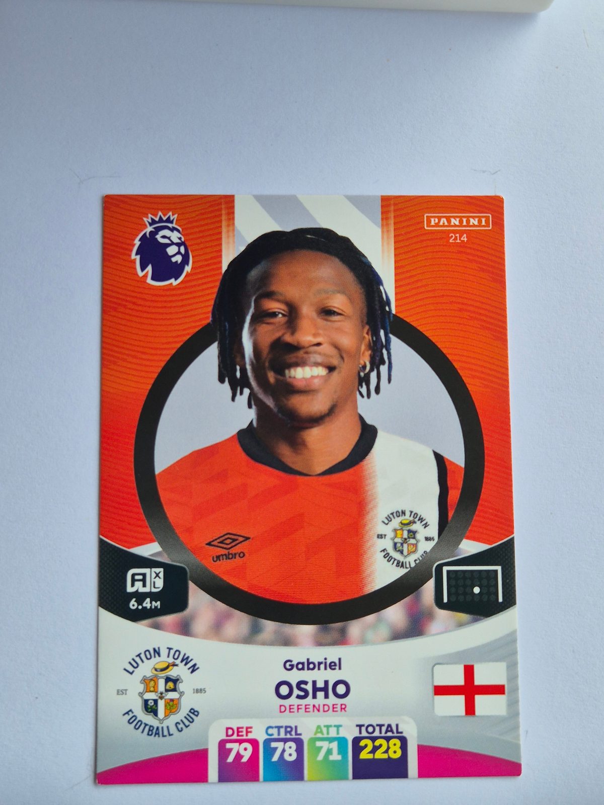 Gabriel Osho – Luton Town – Premier League Adrenalyn XL 2023/24 #214