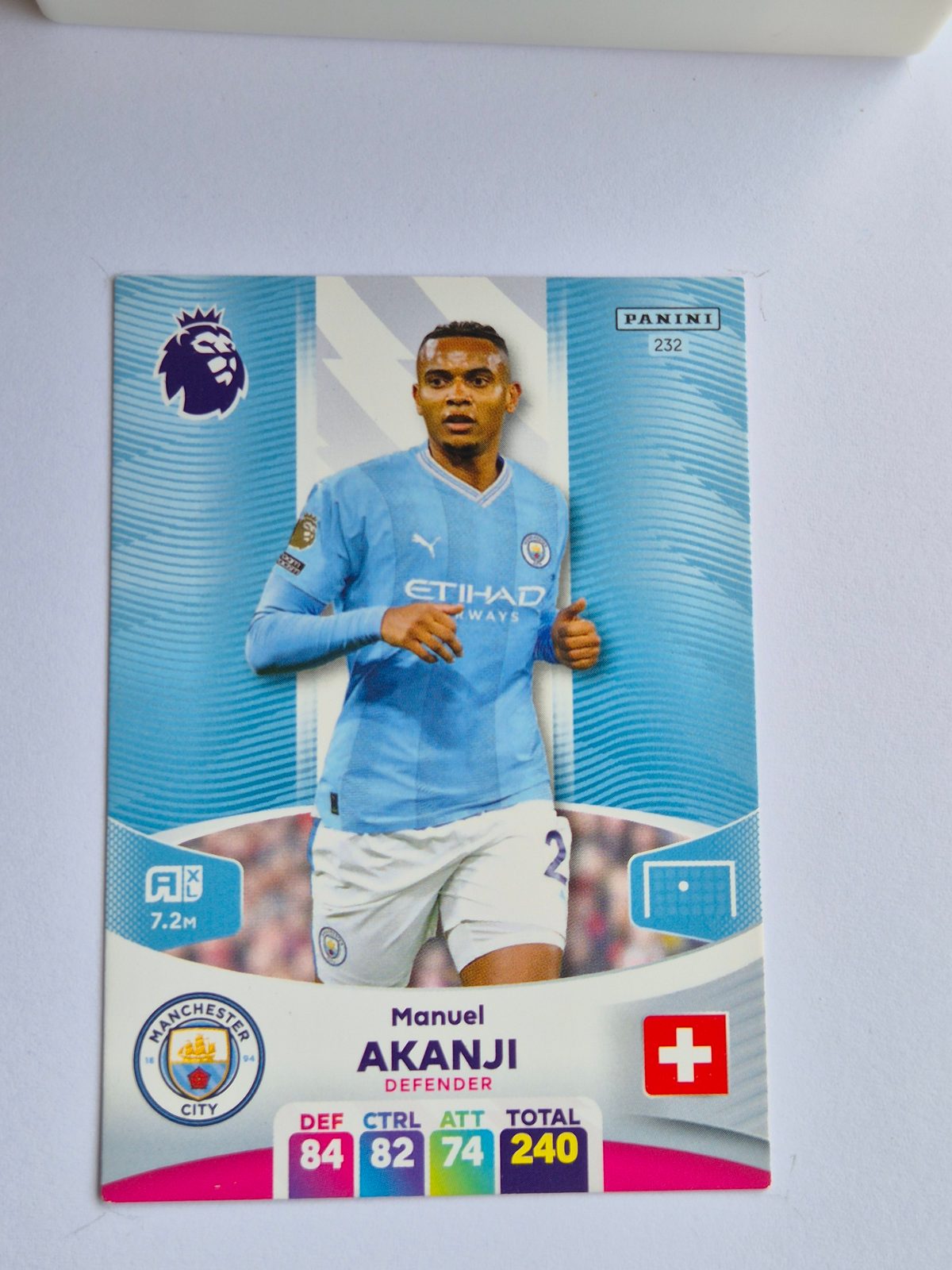 Manuel Akanji – Manchester City – Panini Premier League #232 Base