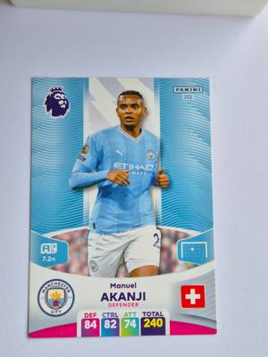 Manuel Akanji – Manchester City – Panini Premier League #232 Base – Manchester City gyűjtői kártya