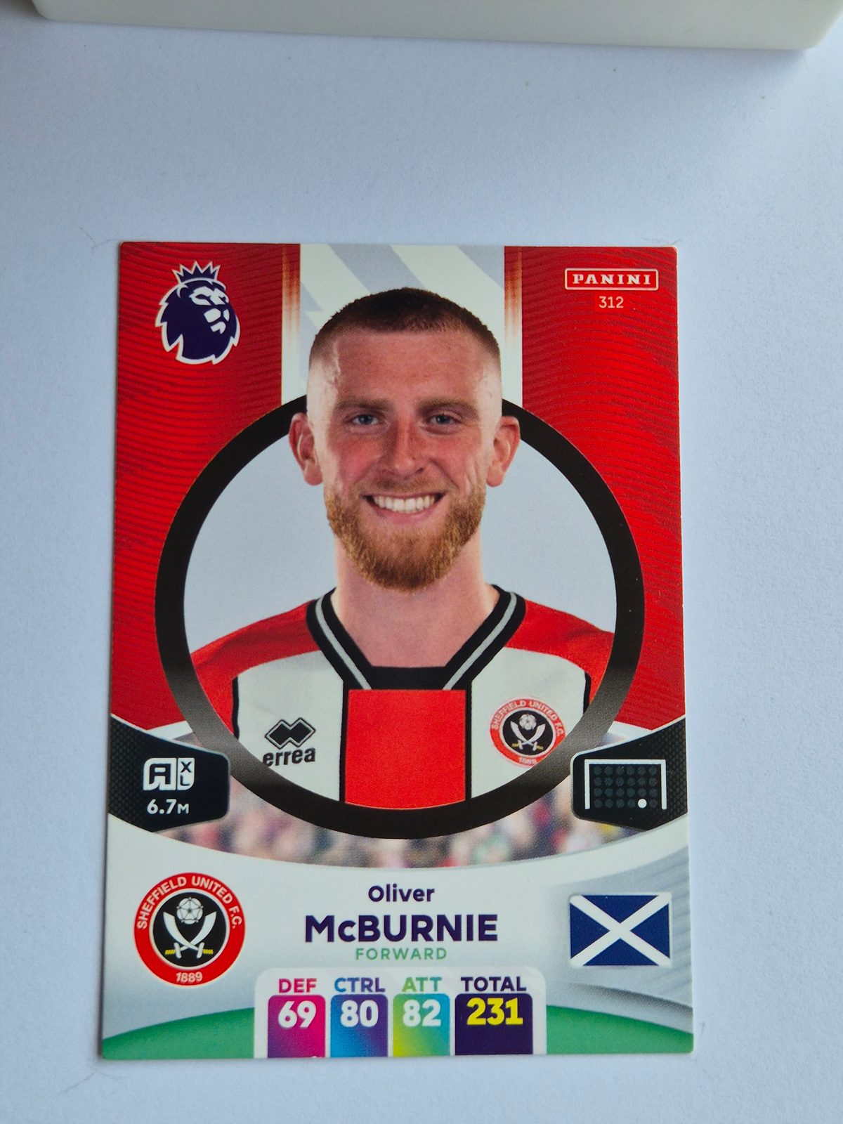 Oliver McBurnie – Sheffield United – Panini Premier League #312