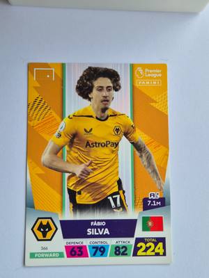 Fábio Silva – Wolves – Panini Premier League #366 – Wolverhampton Wanderers gyűjtői kártya