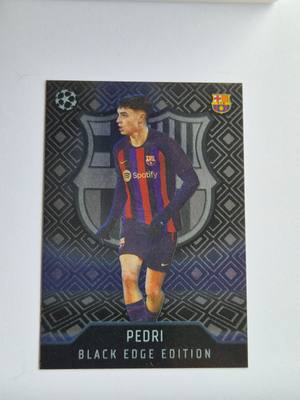 Pedri – FC Barcelona – Topps UCL Black Edge Edition #464 Base – FC Barcelona – Black Edge Edition gyűjtői kártya