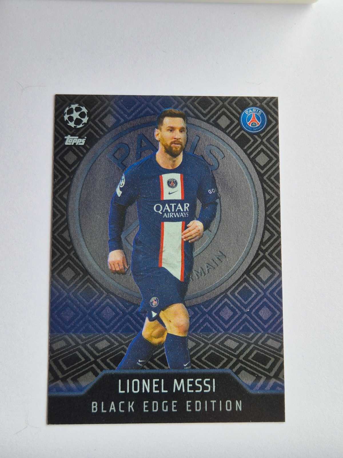 Lionel Messi – Paris Saint-Germain – Topps UEFA Champions League 2021/22 Black Edge Edition #466