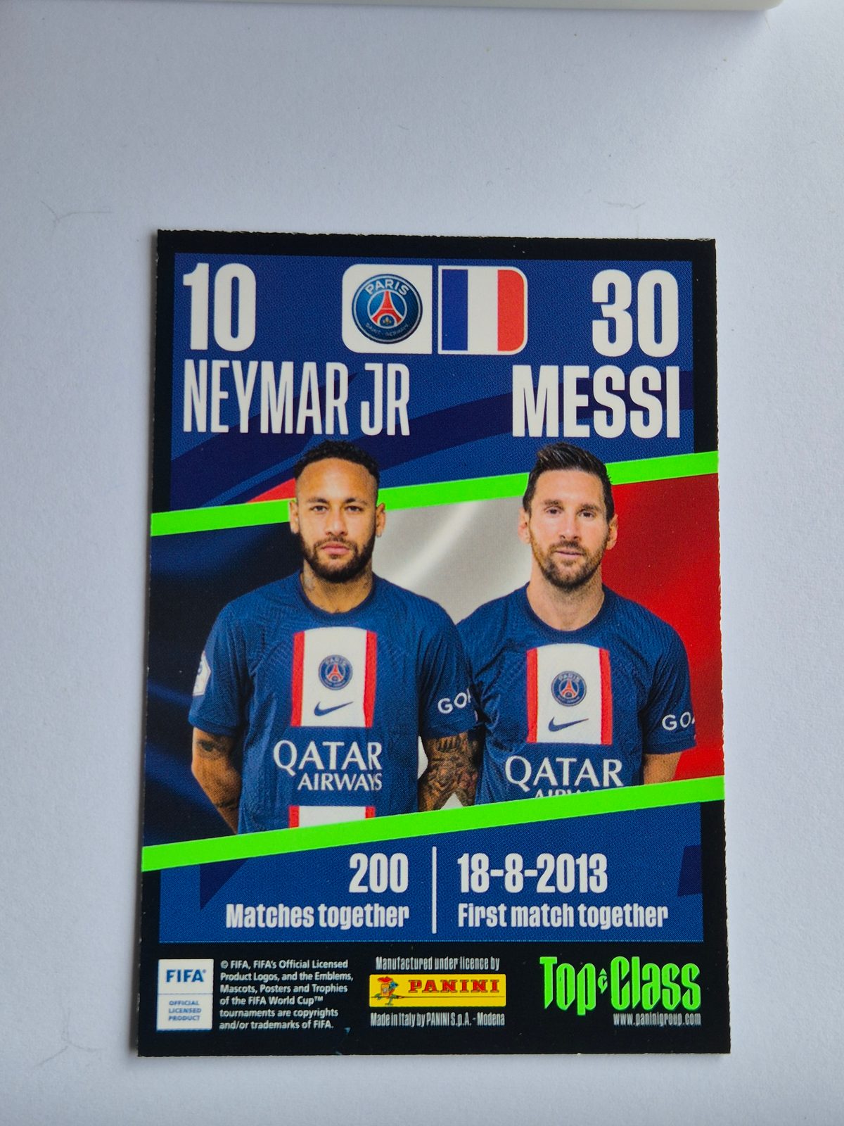 Neymar Jr, Messi – Paris Saint-Germain – Panini Top Class Synergy 2023 #232